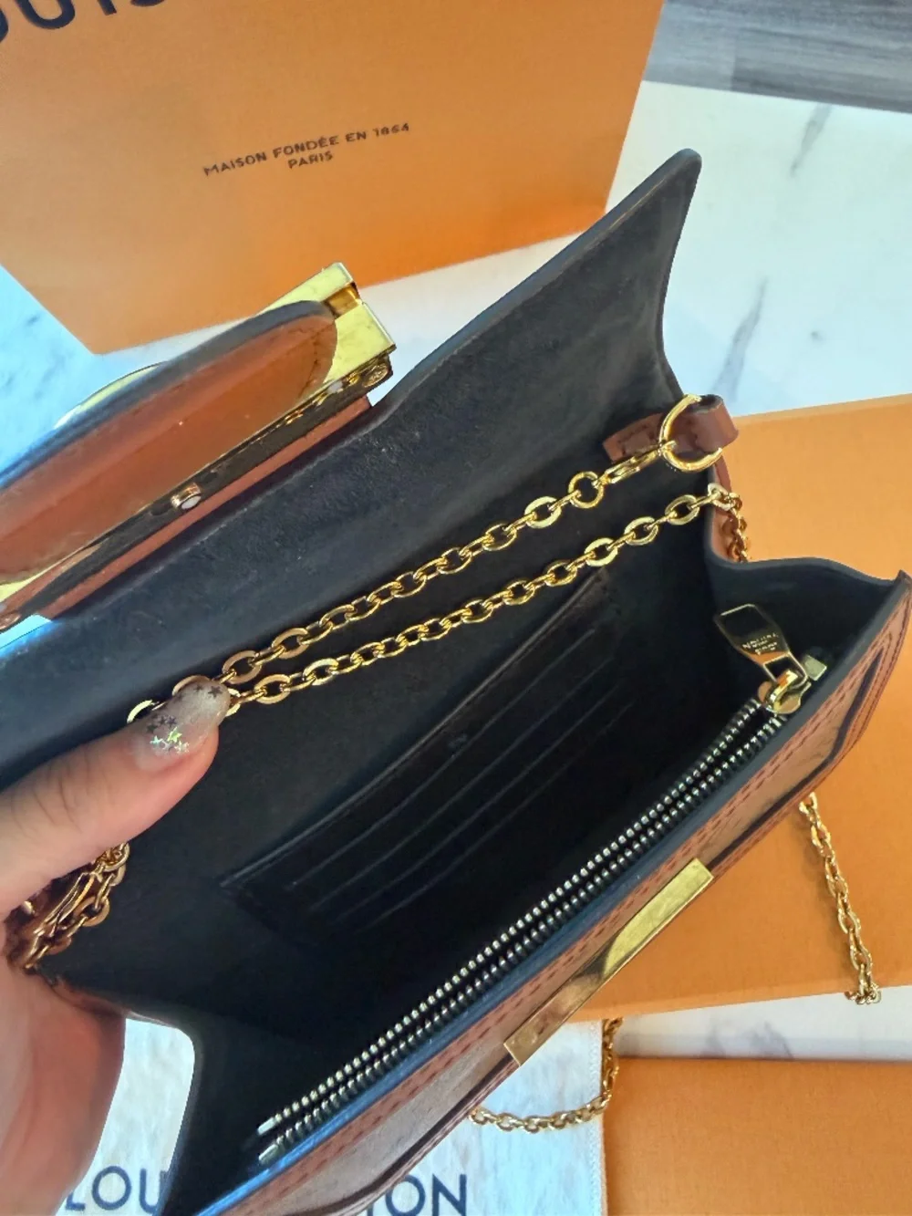 Louis Vuitton Dauphine Chain Wallet
